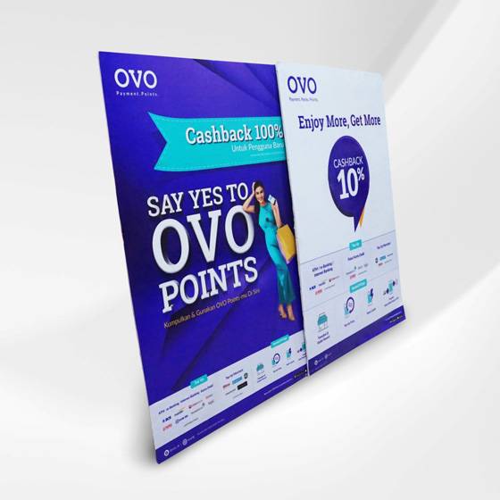 Banner PVC Board A2 Tanpa Kaki Tripod