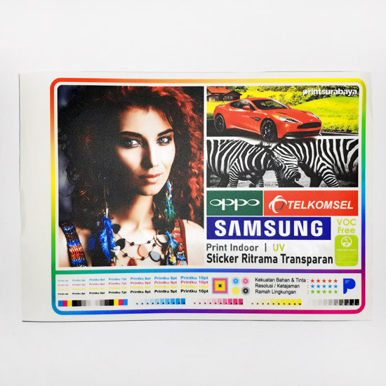 Print UV Sticker Vynil Transparan 