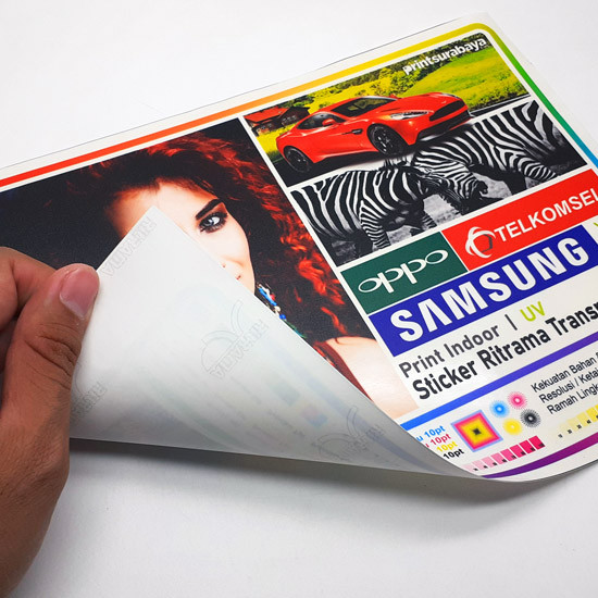 Print UV Sticker Vynil Transparan 