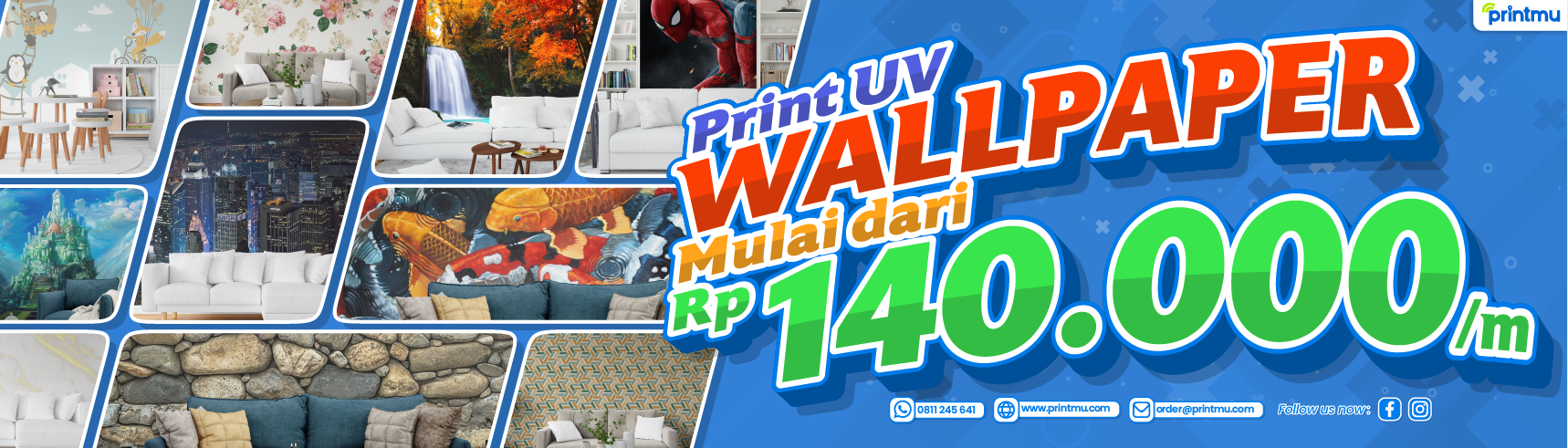 Cetak UV Wallpaper Digital Printing Cibubur